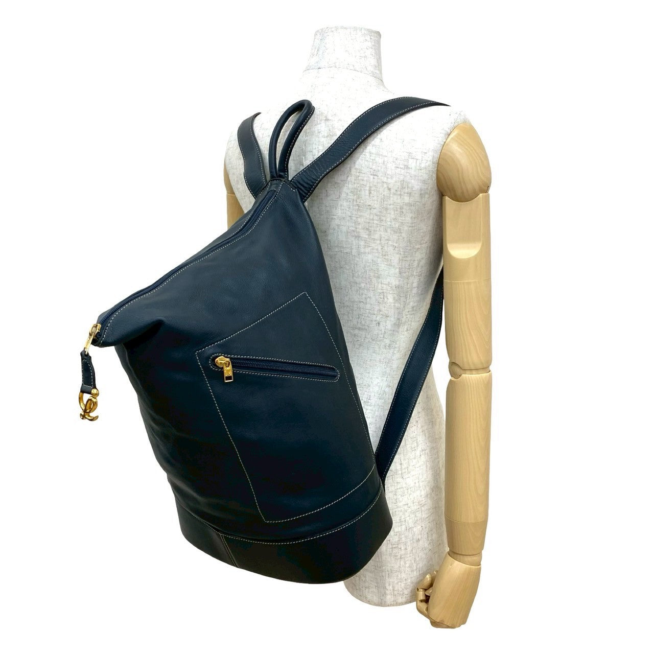 LOEWE Backpack leather Navy Anton