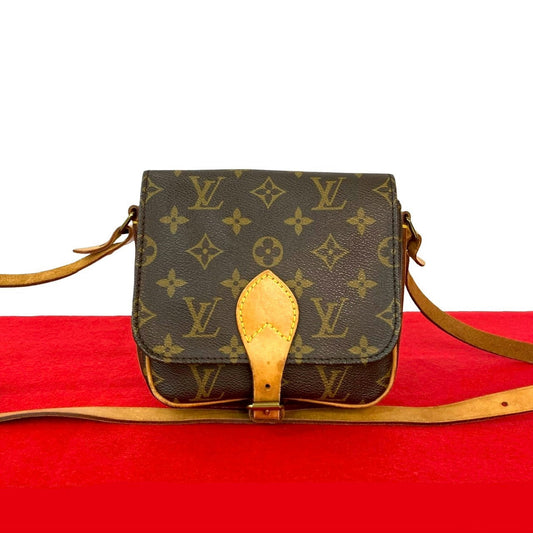 LOUIS VUITTON Shoulder Bag PVC Brown Monogram Cartouchiere
