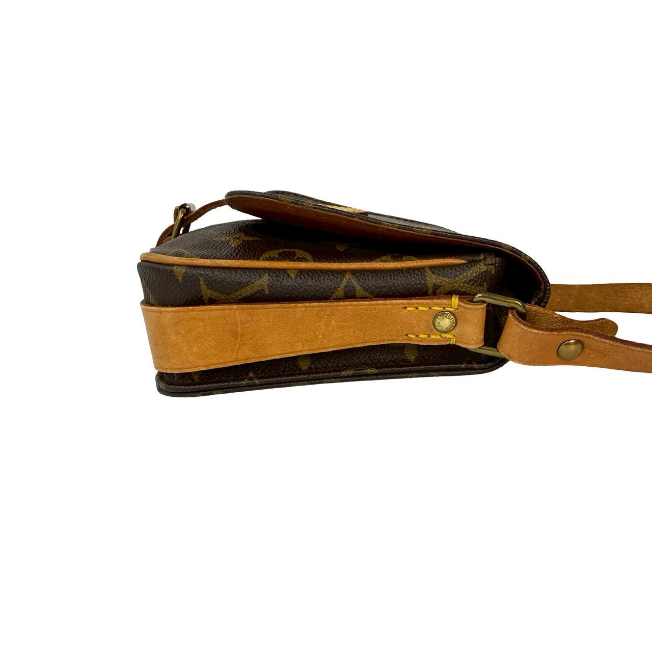 LOUIS VUITTON Shoulder Bag PVC Brown Monogram Cartouchiere