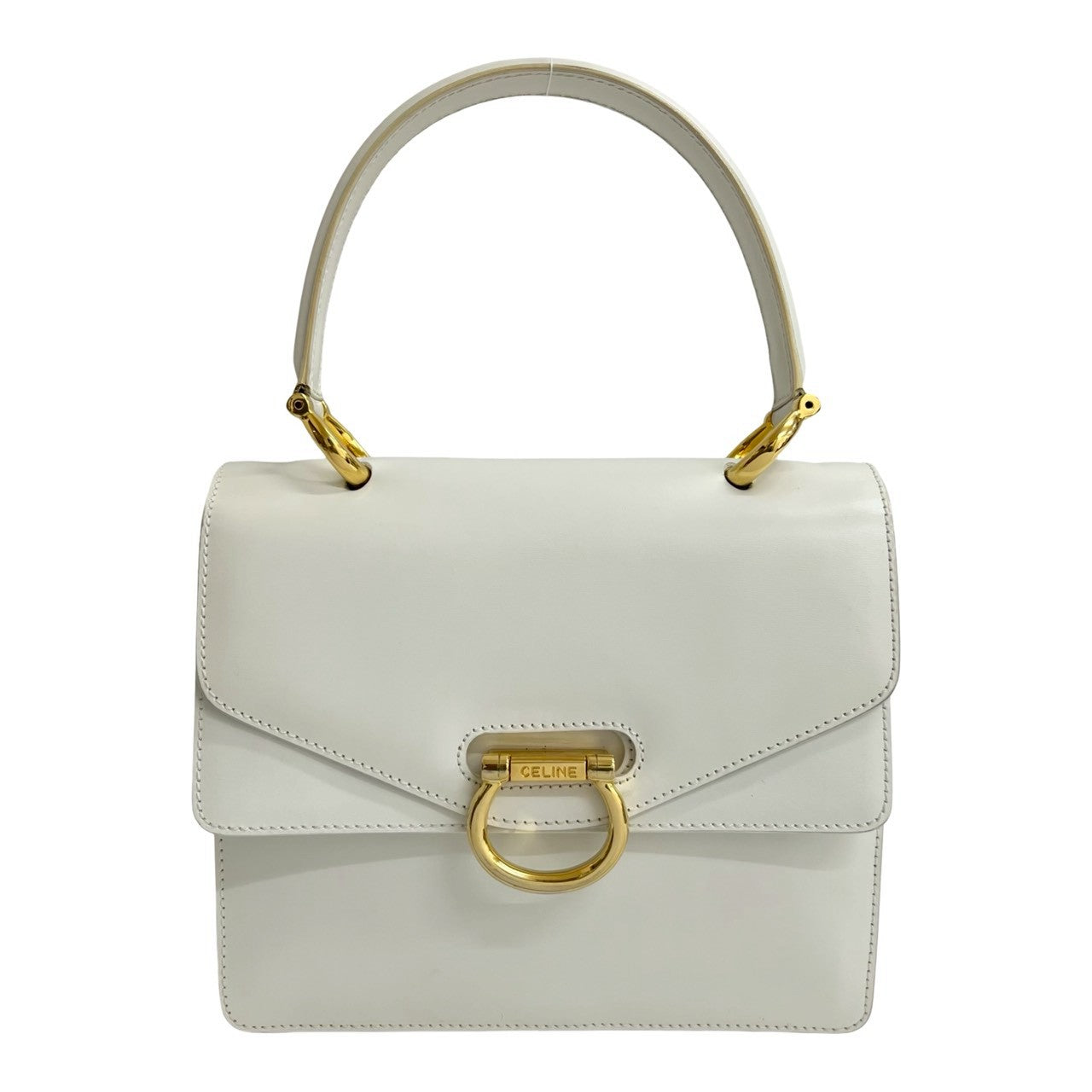 CELINE Handbag Calfskin white