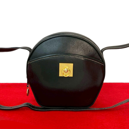 CELINE Shoulder Bag leather black