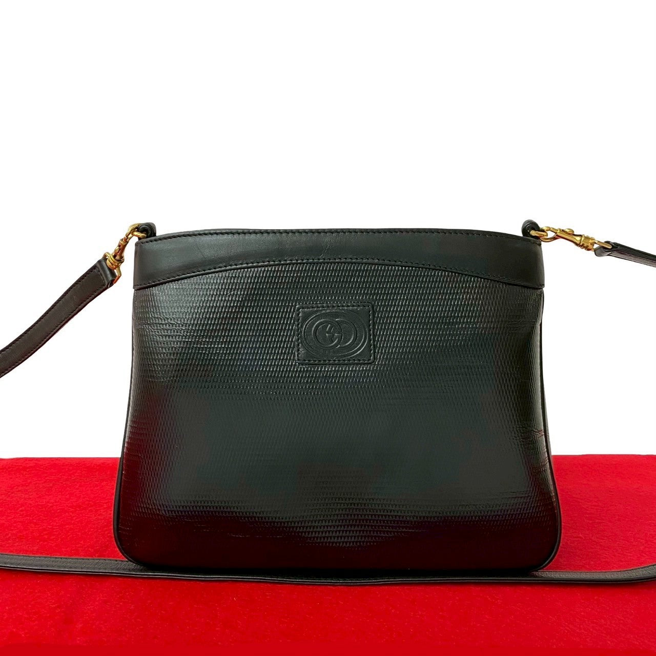 GUCCI Shoulder Bag leather black
