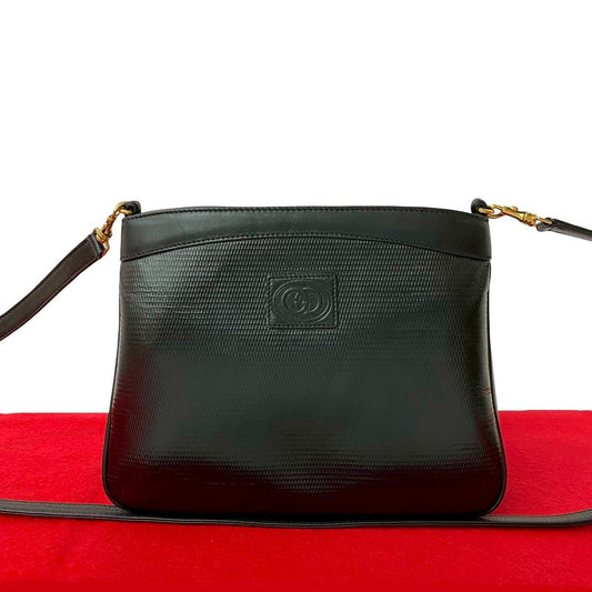 GUCCI Shoulder Bag leather black