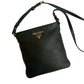 PRADA Shoulder Bag leather black