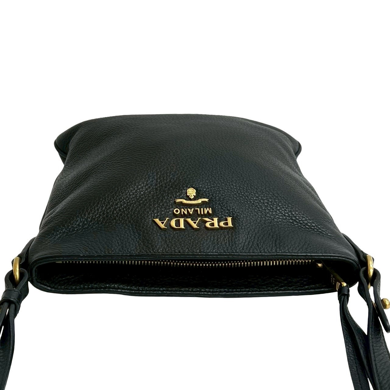 PRADA Shoulder Bag leather black