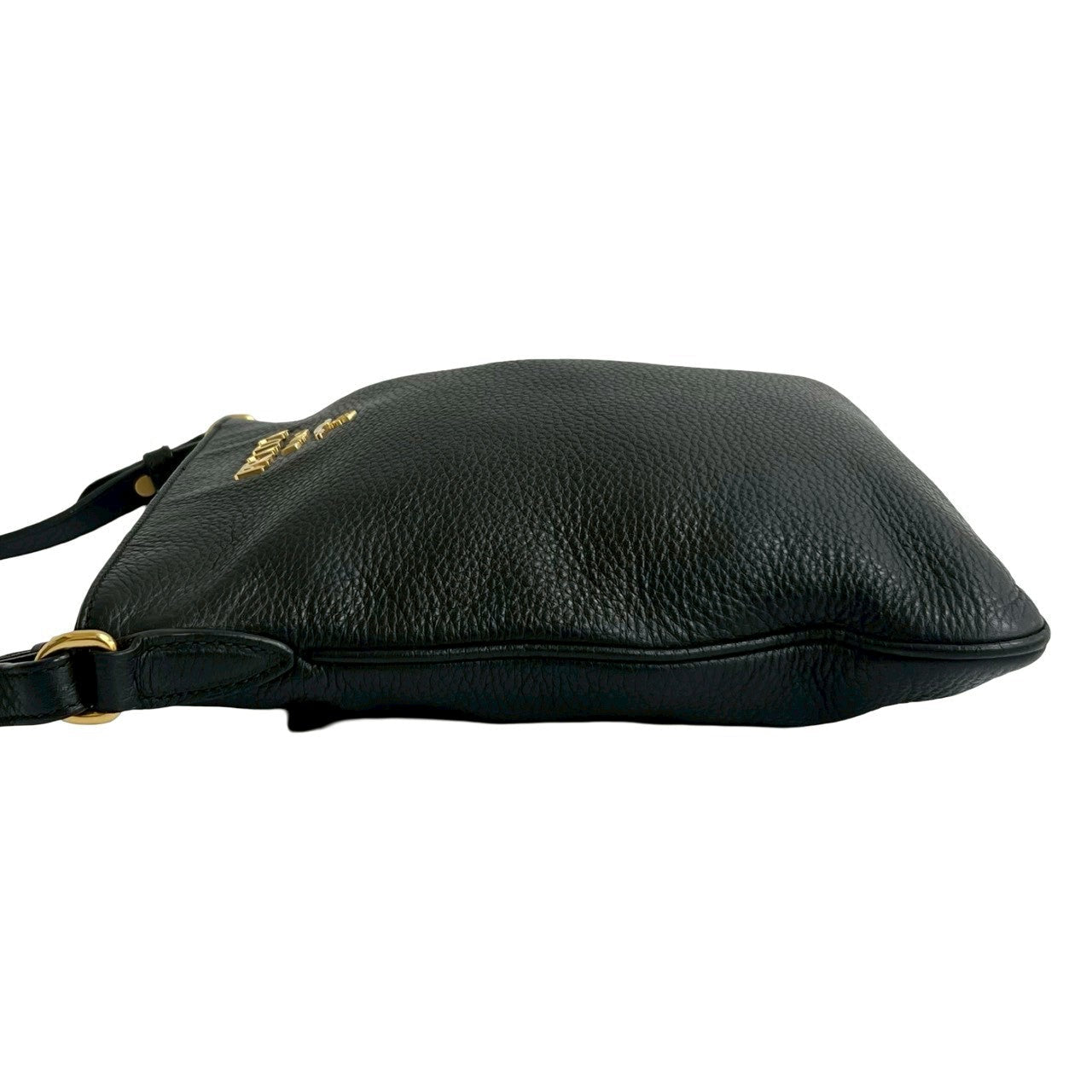 PRADA Shoulder Bag leather black