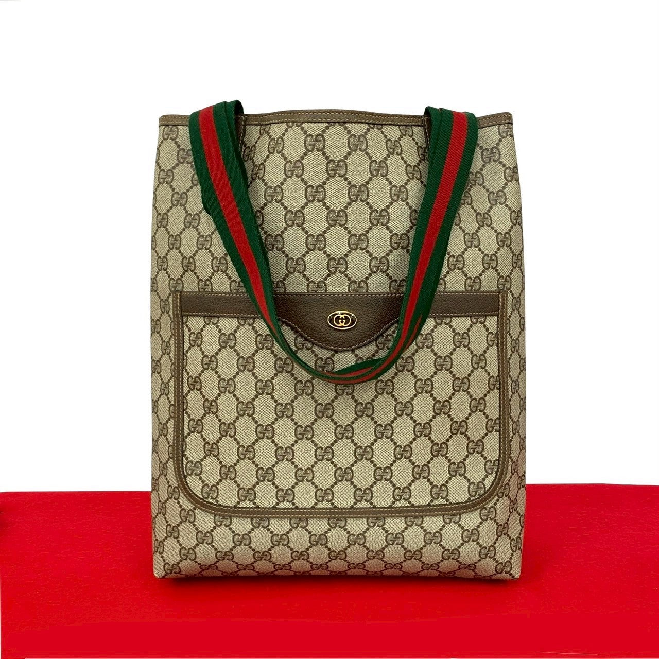 GUCCI Tote Bag leather Brown Sherry line