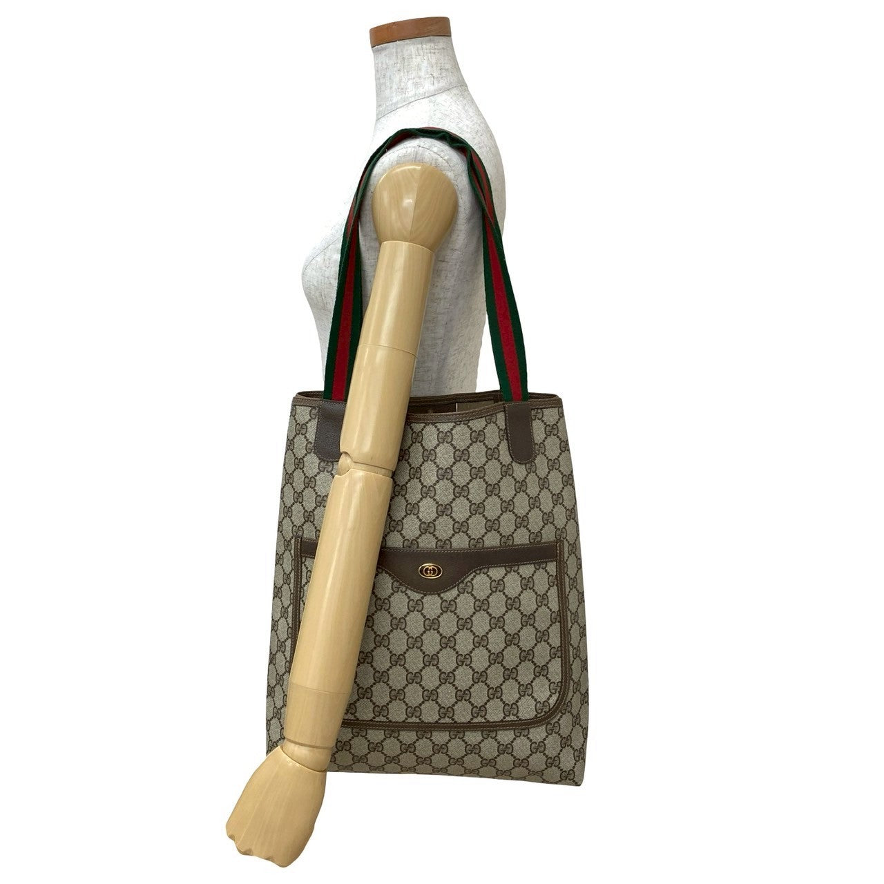 GUCCI Tote Bag leather Brown Sherry line