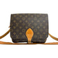 LOUIS VUITTON Shoulder Bag leather Brown Monogram Cartouchiere GM
