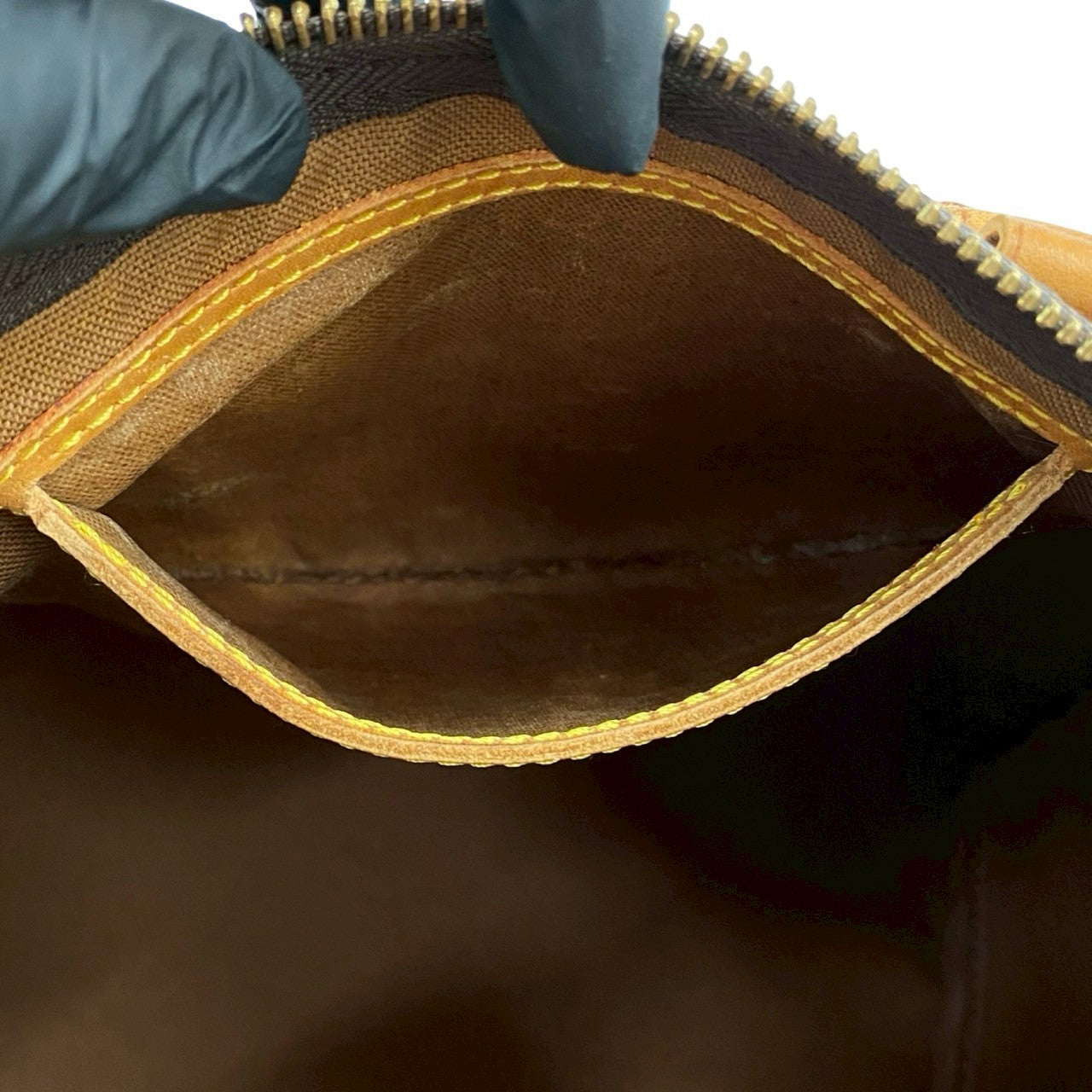 LOUIS VUITTON Handbag leather Brown Monogram Speedy 30