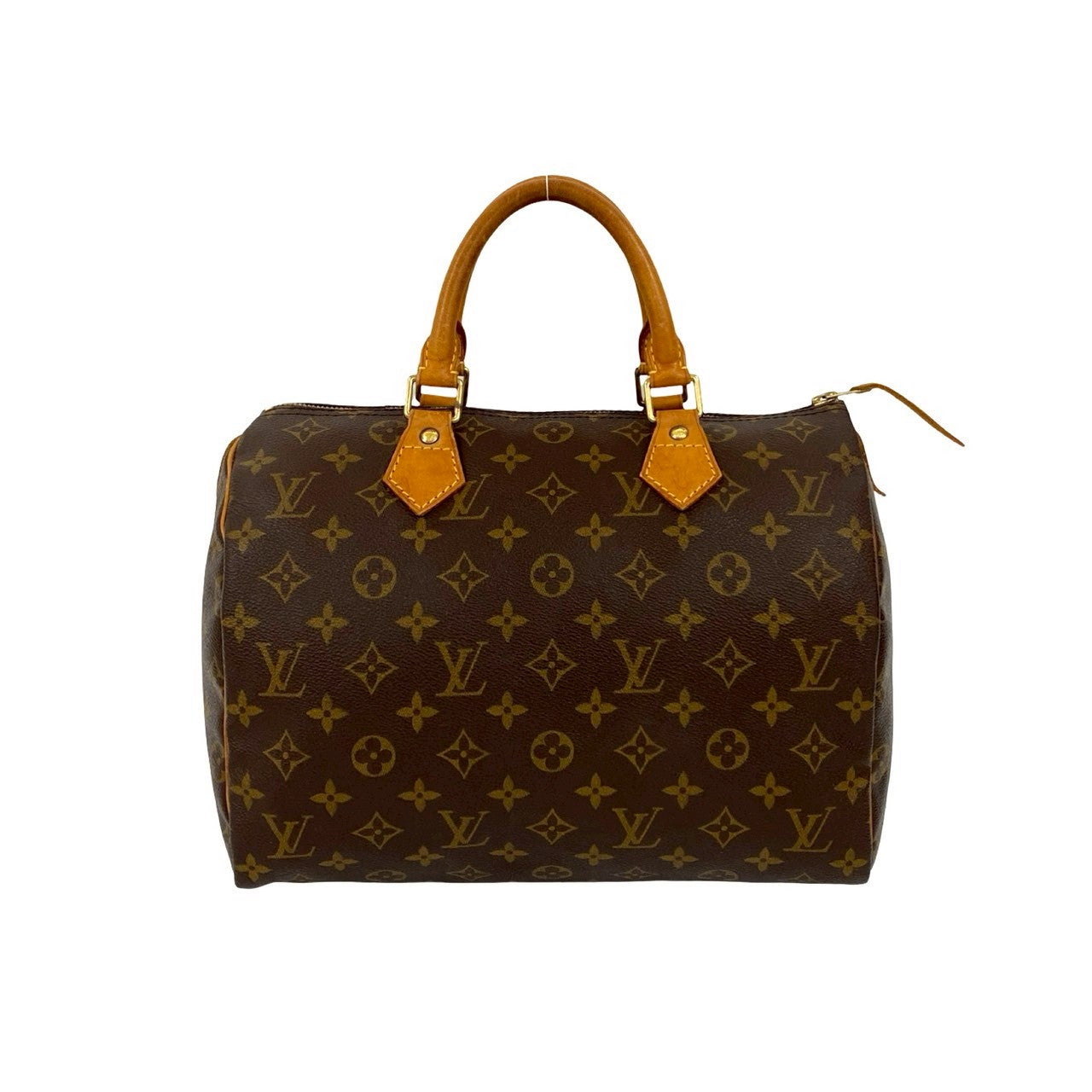 LOUIS VUITTON Handbag leather Brown Monogram Speedy 30