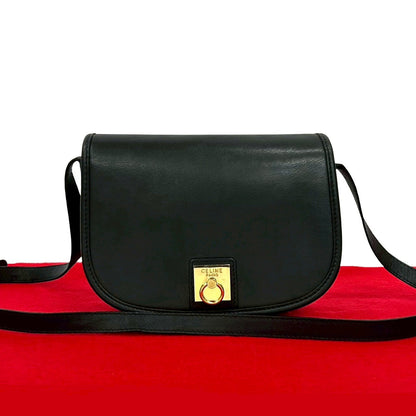 CELINE Shoulder Bag leather black