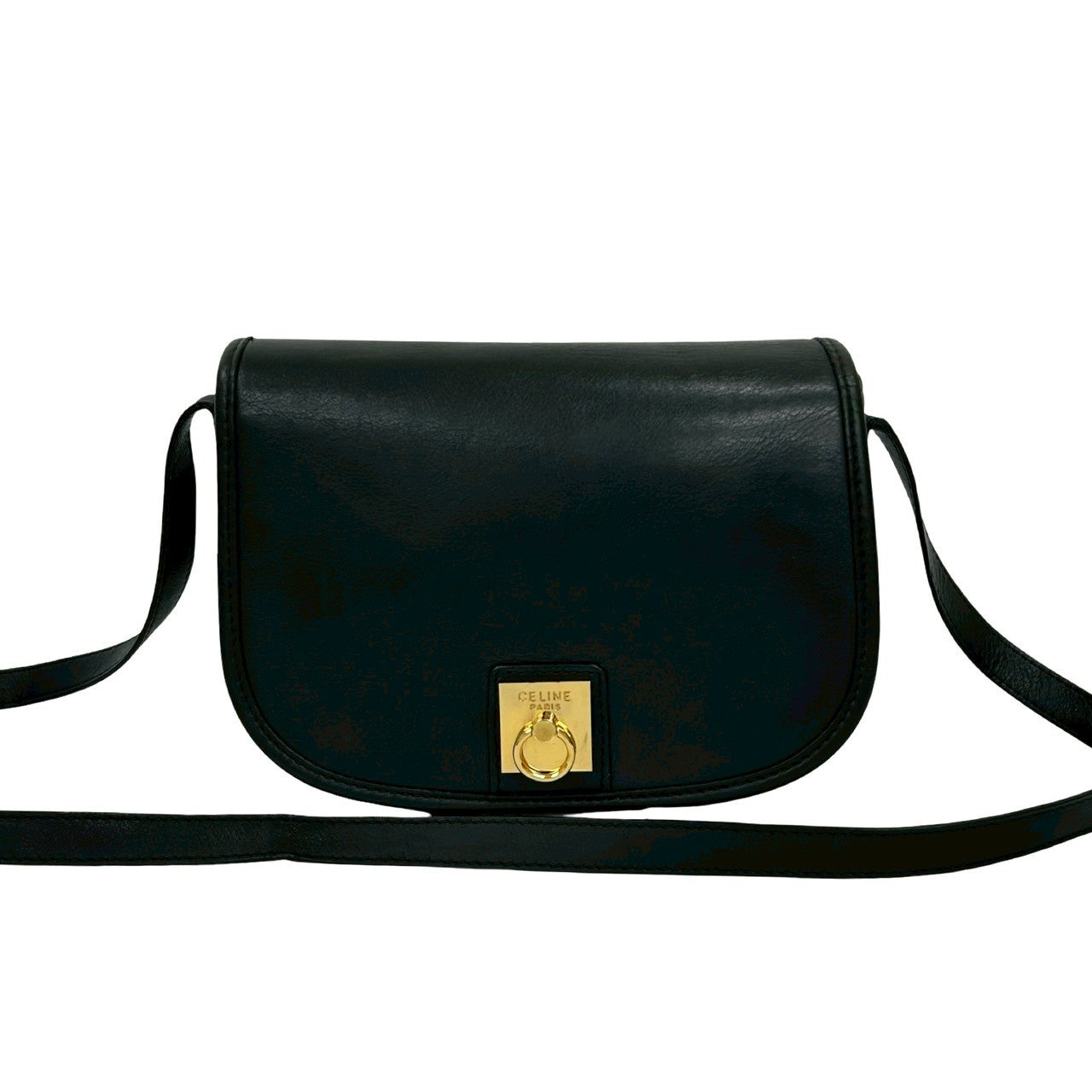 CELINE Shoulder Bag leather black