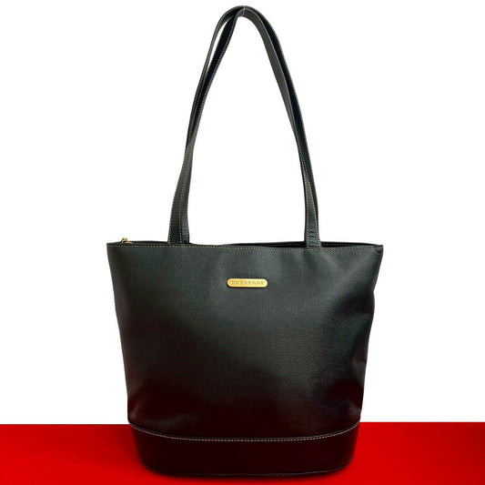 BURBERRY Tote Bag leather black
