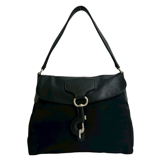 PRADA Shoulder Bag leather black