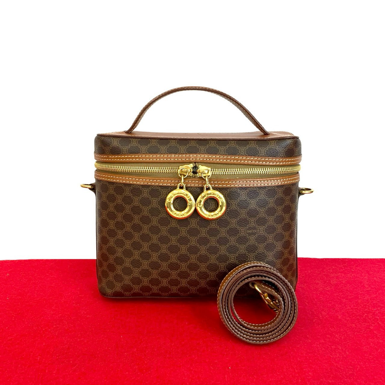 CELINE Shoulder Bag leather Brown