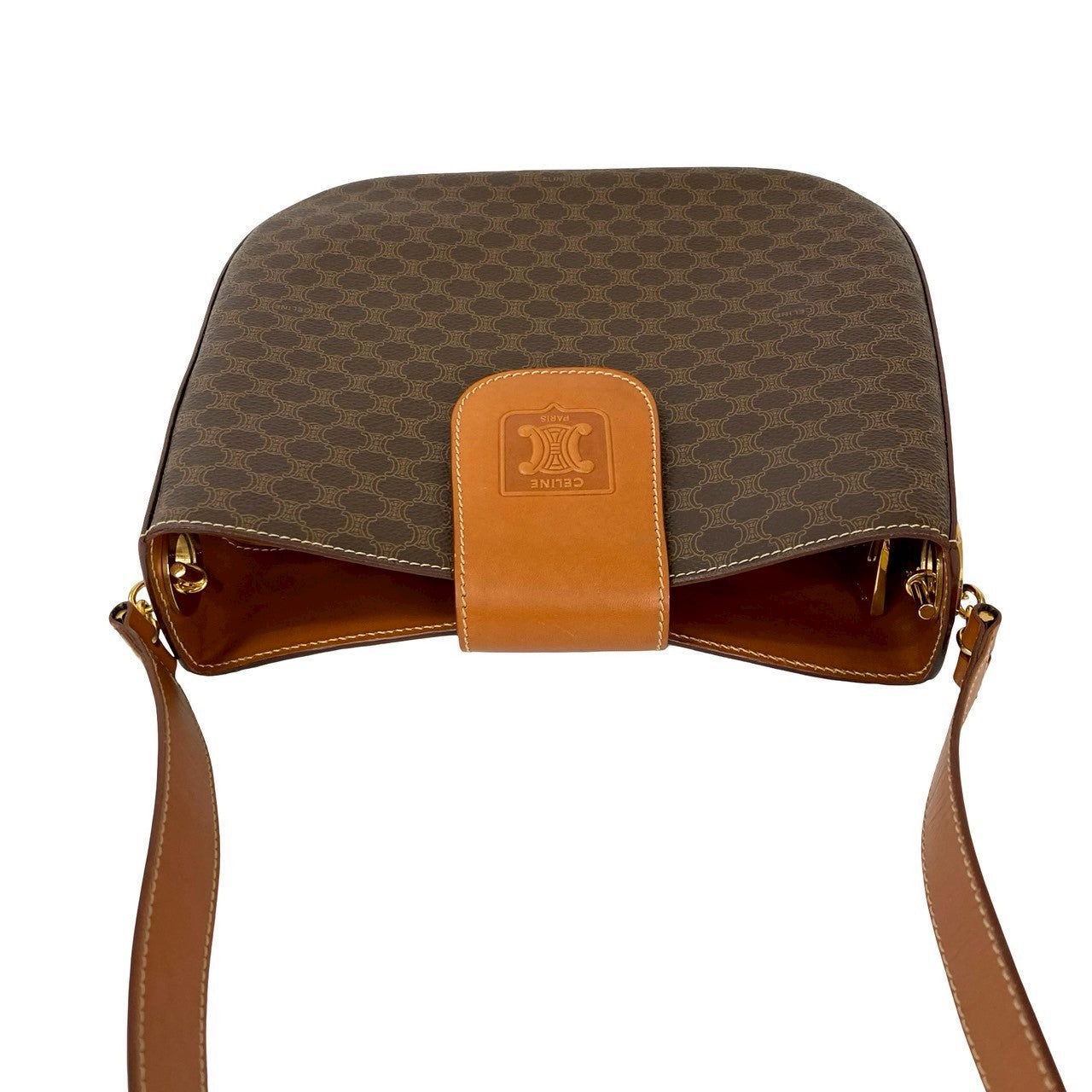 CELINE Shoulder Bag leather Brown