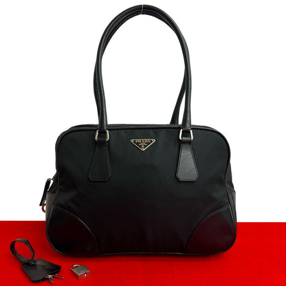 PRADA Handbag Nylon black