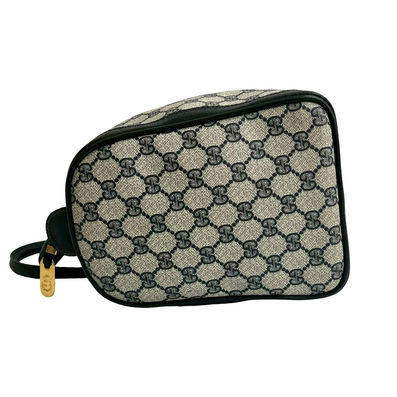 GUCCI Handbag leather Navy Sherry line