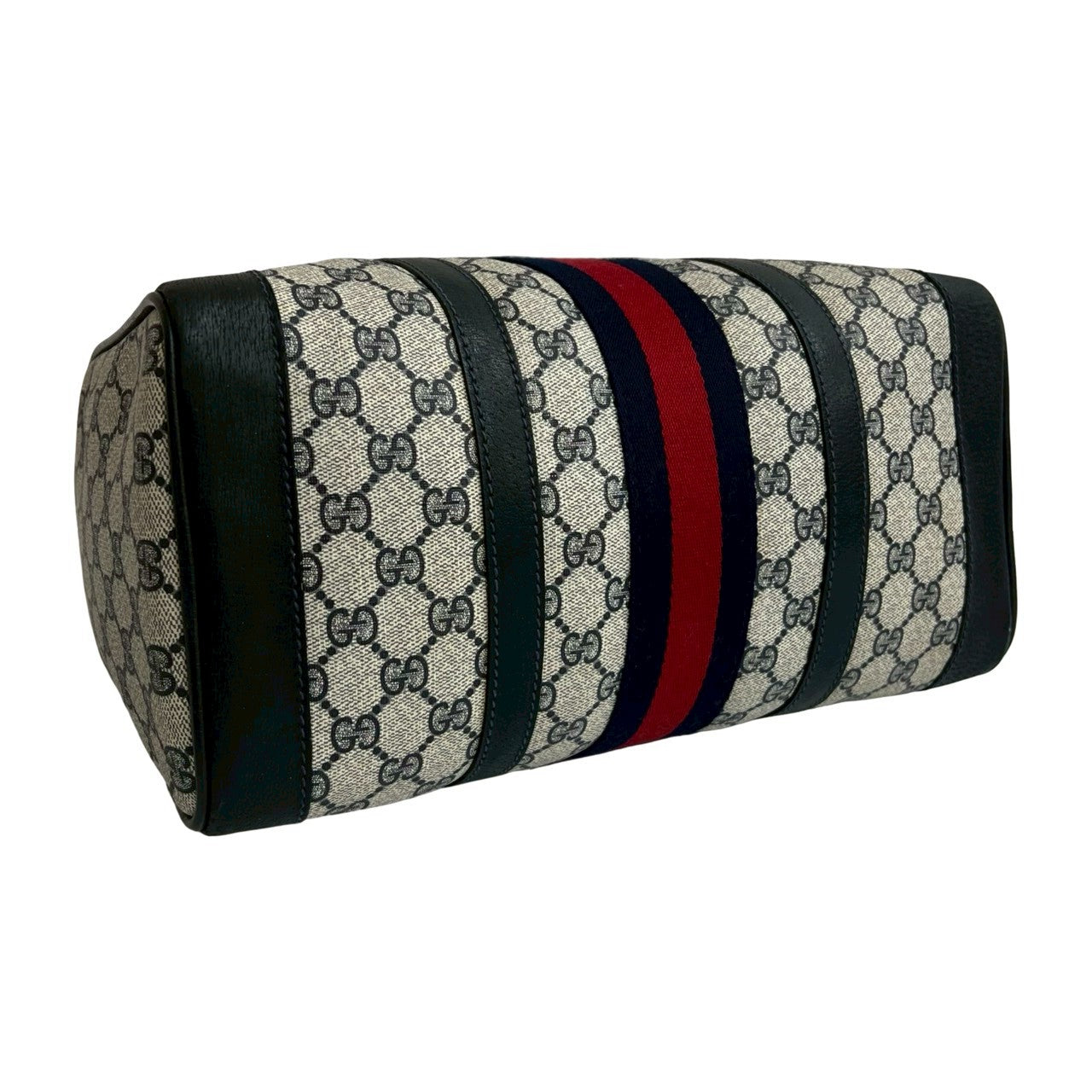 GUCCI Handbag leather Navy Sherry line