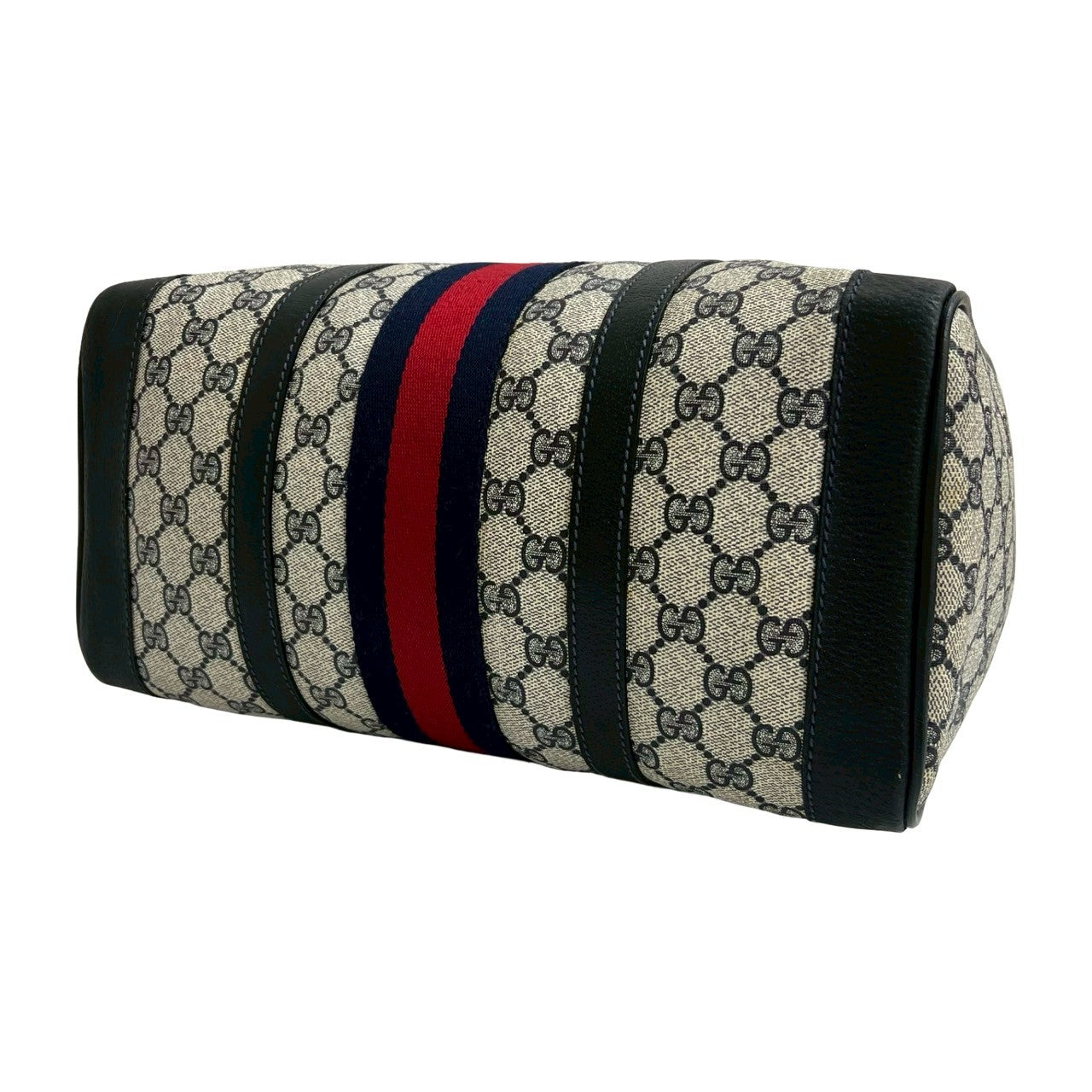 GUCCI Handbag leather Navy Sherry line