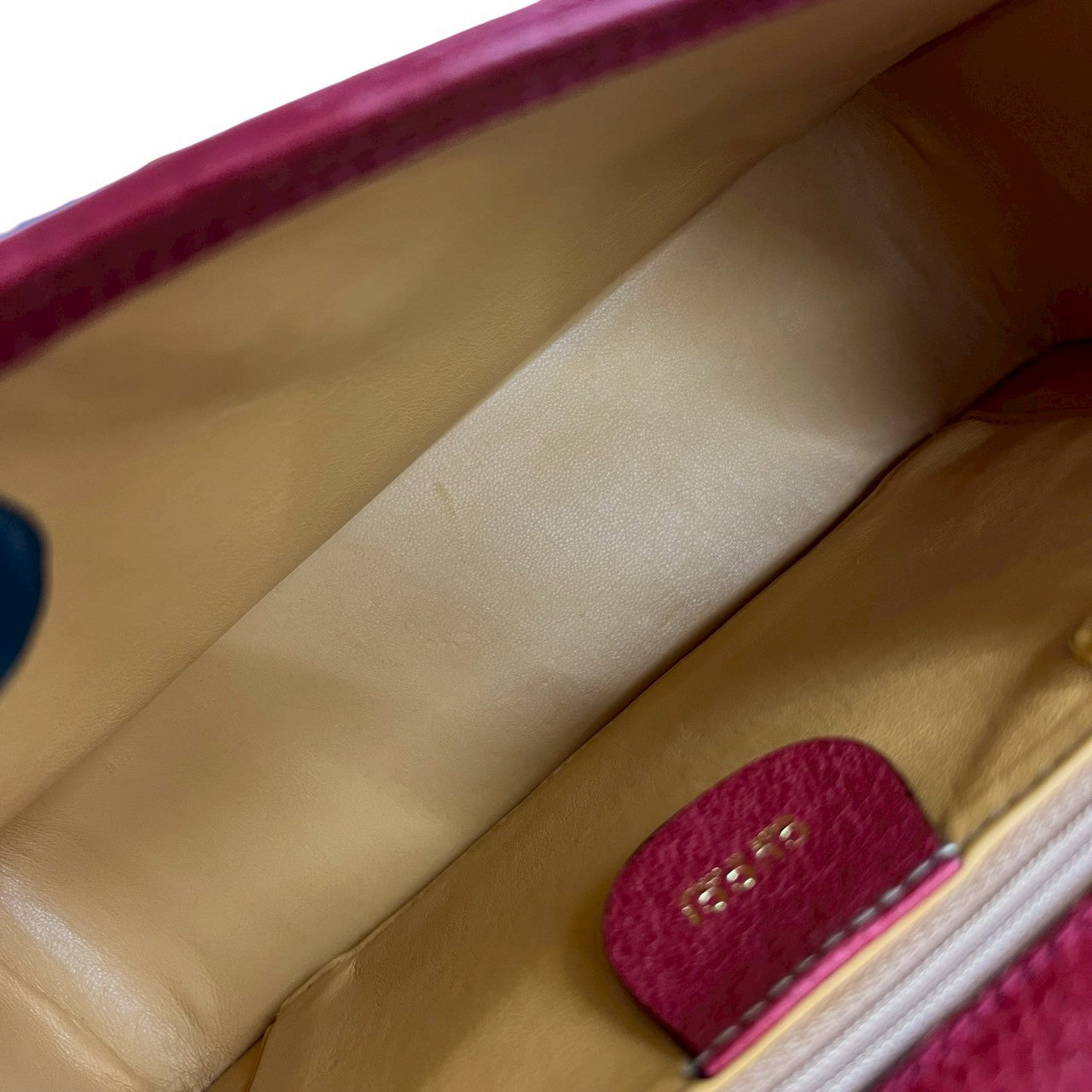 GUCCI Handbag leather Red Bamboo