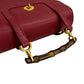 GUCCI Handbag leather Red Bamboo