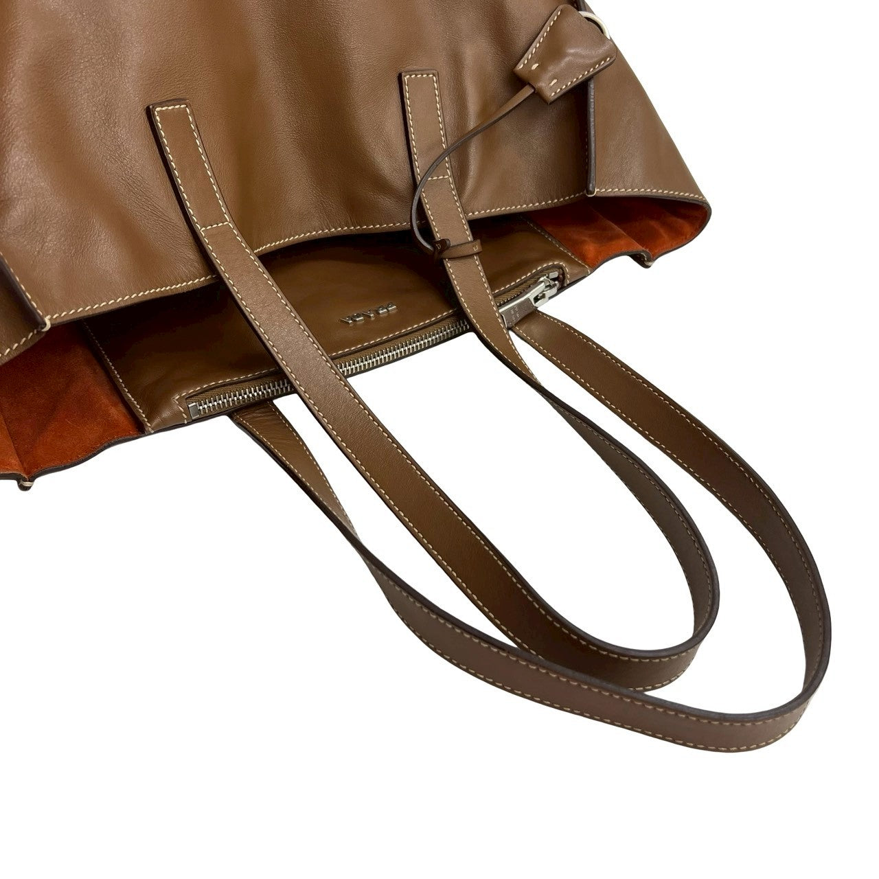 PRADA Tote Bag leather Brown