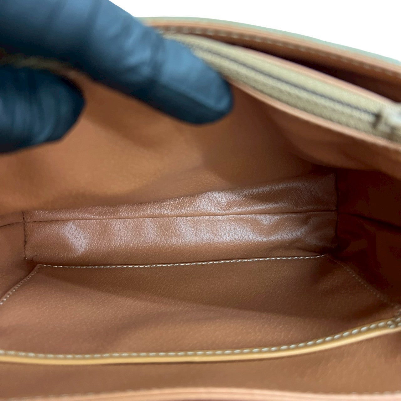 CELINE Shoulder Bag leather beige