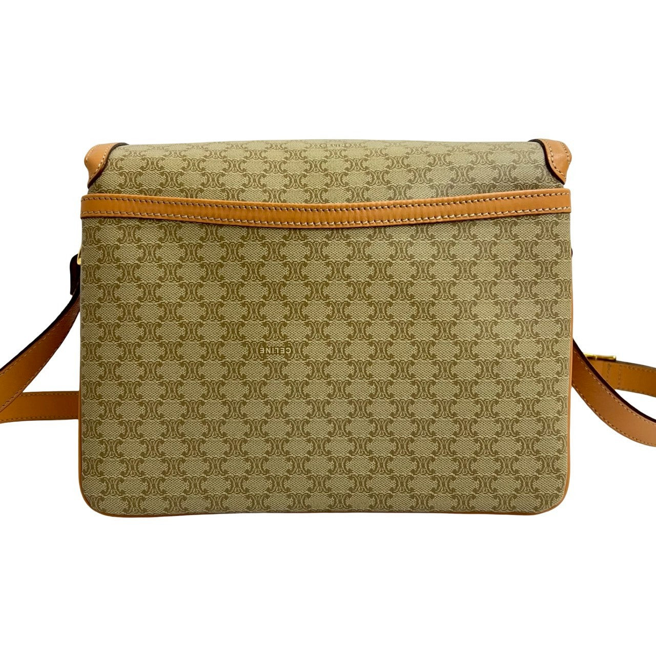 CELINE Shoulder Bag leather beige