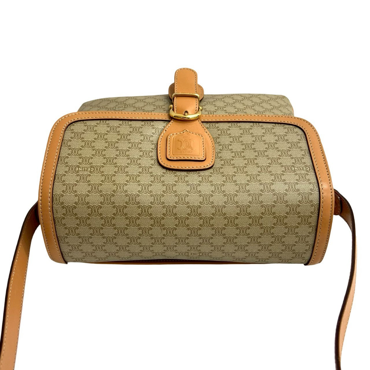 CELINE Shoulder Bag leather beige