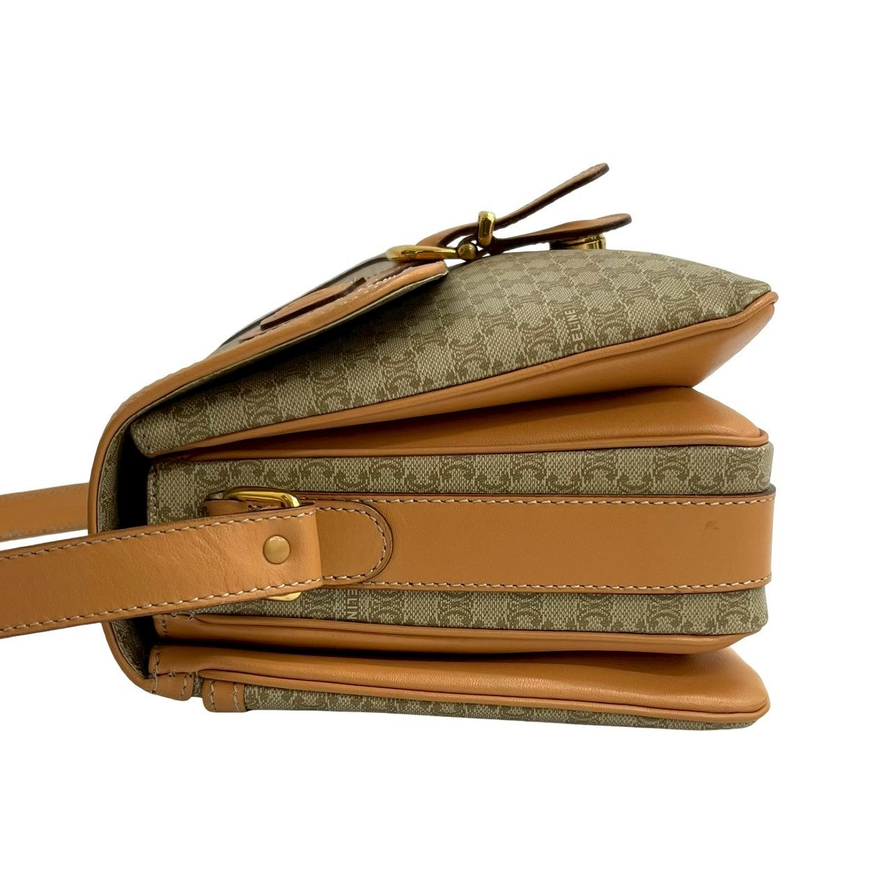 CELINE Shoulder Bag leather beige