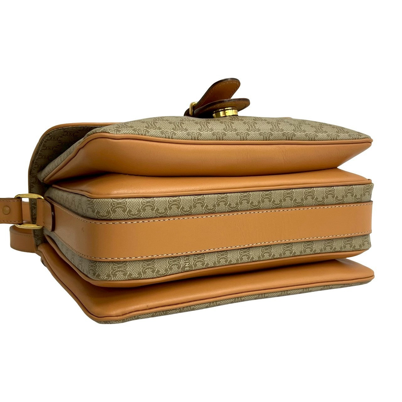 CELINE Shoulder Bag leather beige