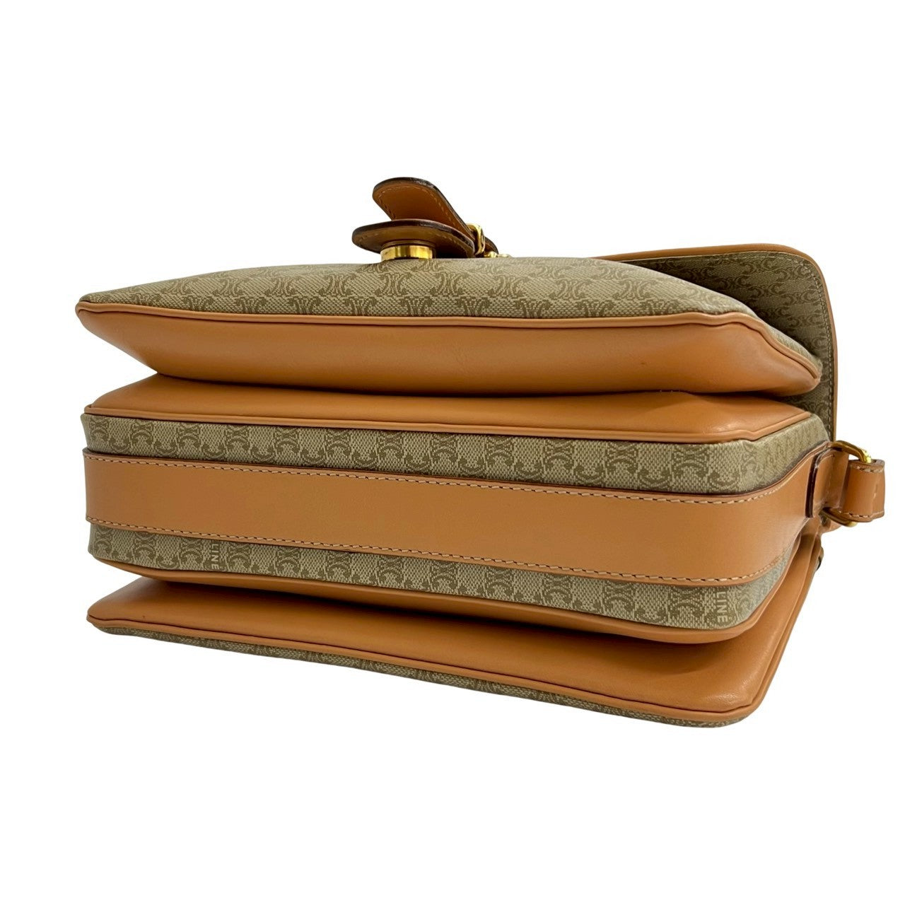 CELINE Shoulder Bag leather beige