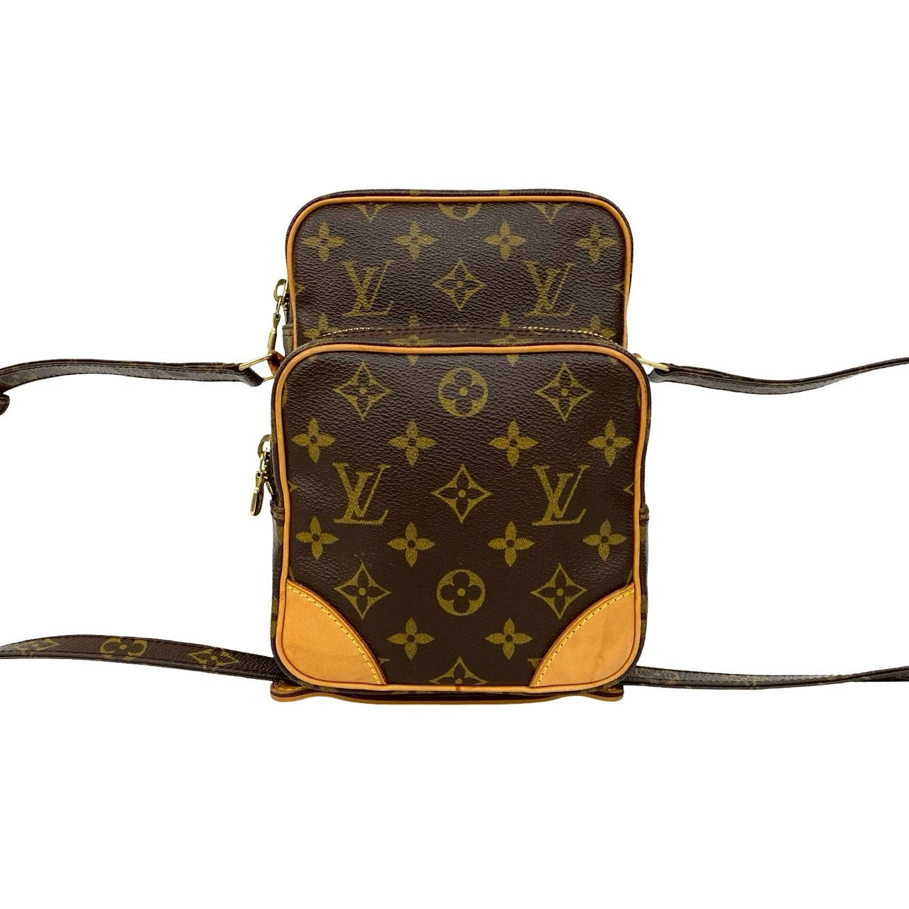 LOUIS VUITTON Shoulder Bag leather Brown Monogram Amazone