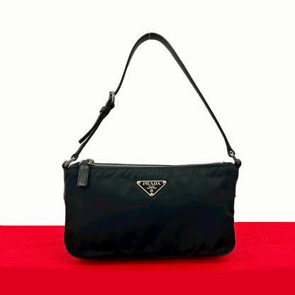 PRADA Handbag Nylon black