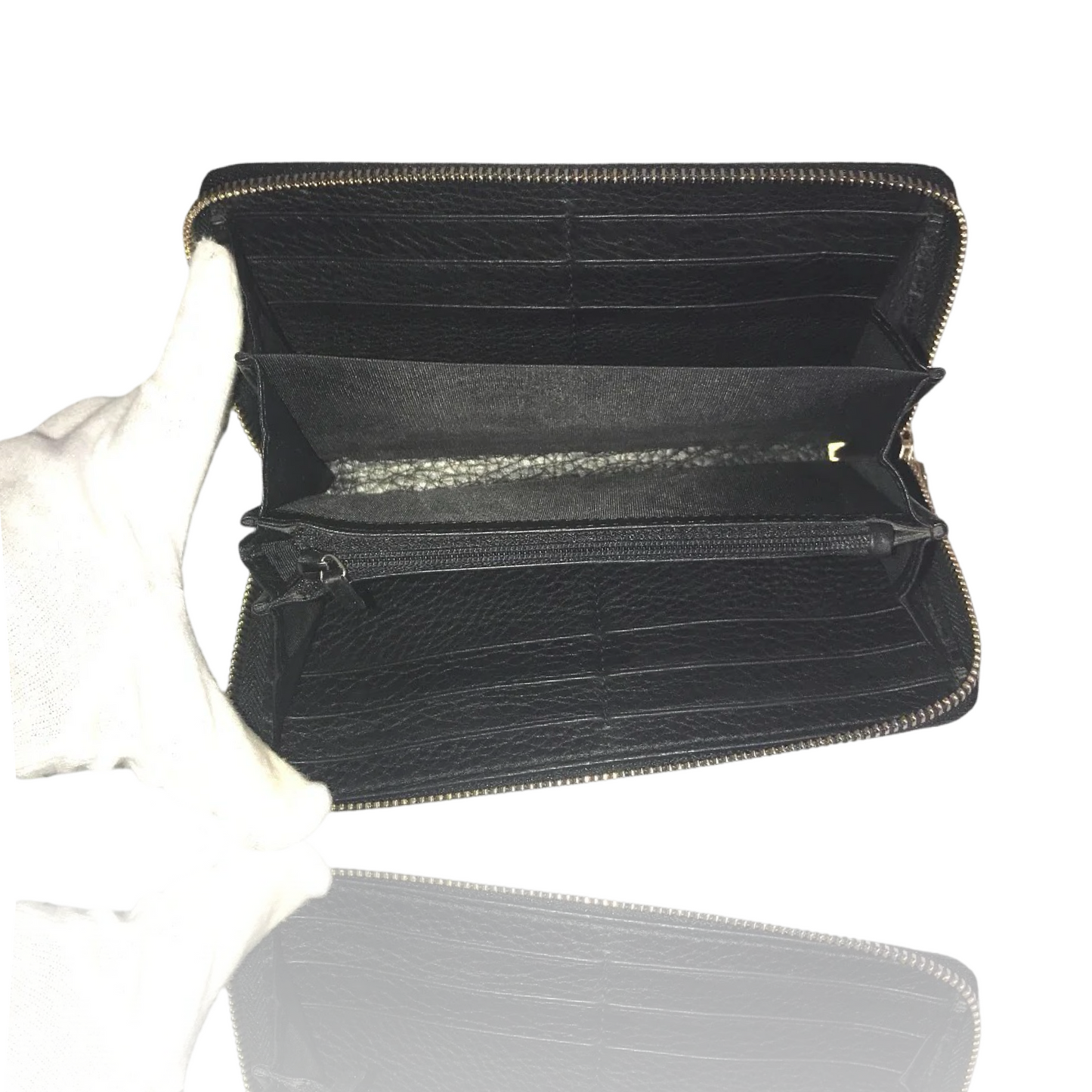 GUCCI SOHO INTERLOCKING ROUND ZIP WALLET