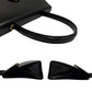 CELINE Handbag Calfskin, Leather black Circle logo Women Used Authentic
