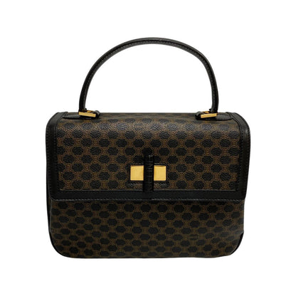 CELINE Handbag Leather, PVC black Macadam Women Used Authentic