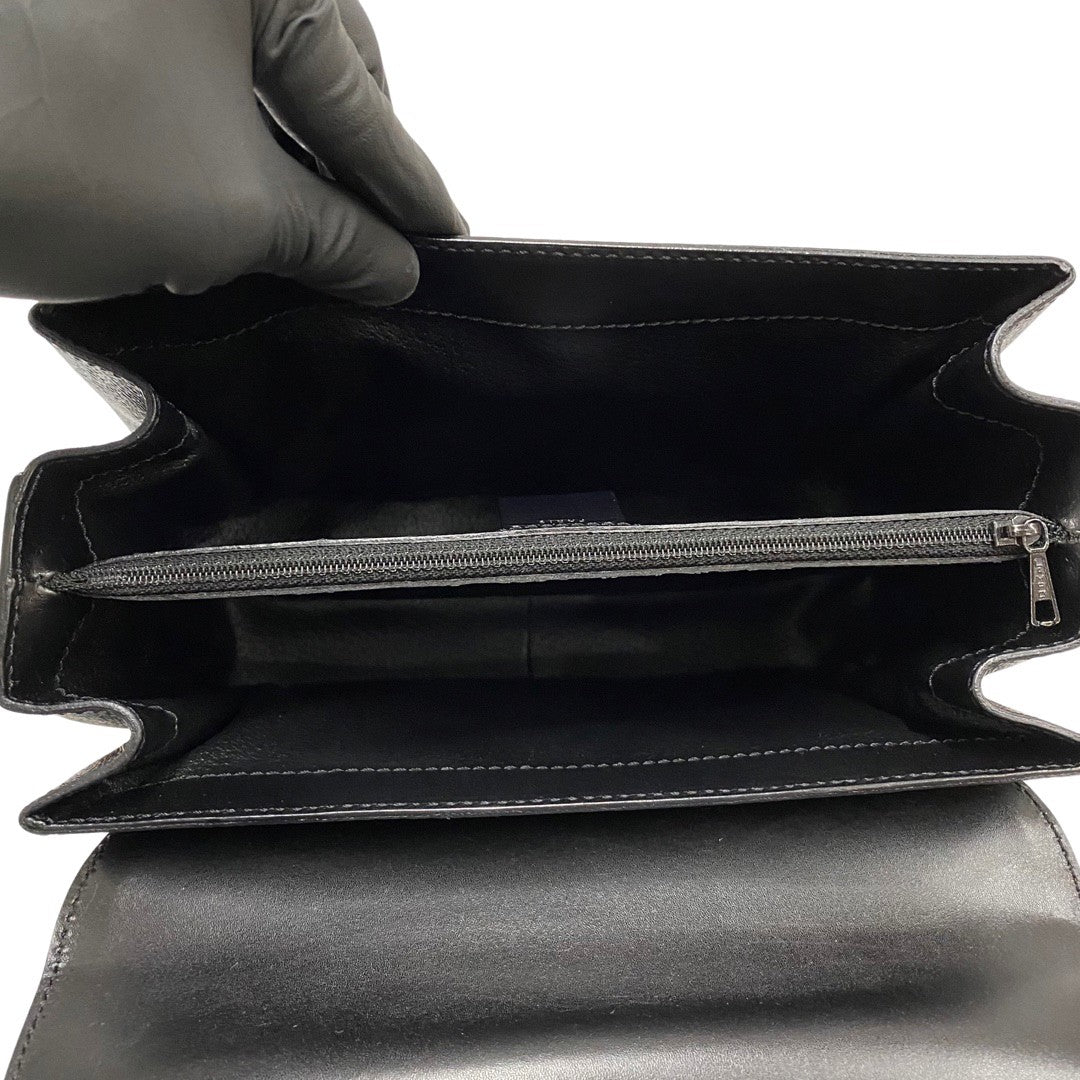 CELINE Handbag Leather, PVC black Macadam Women Used Authentic