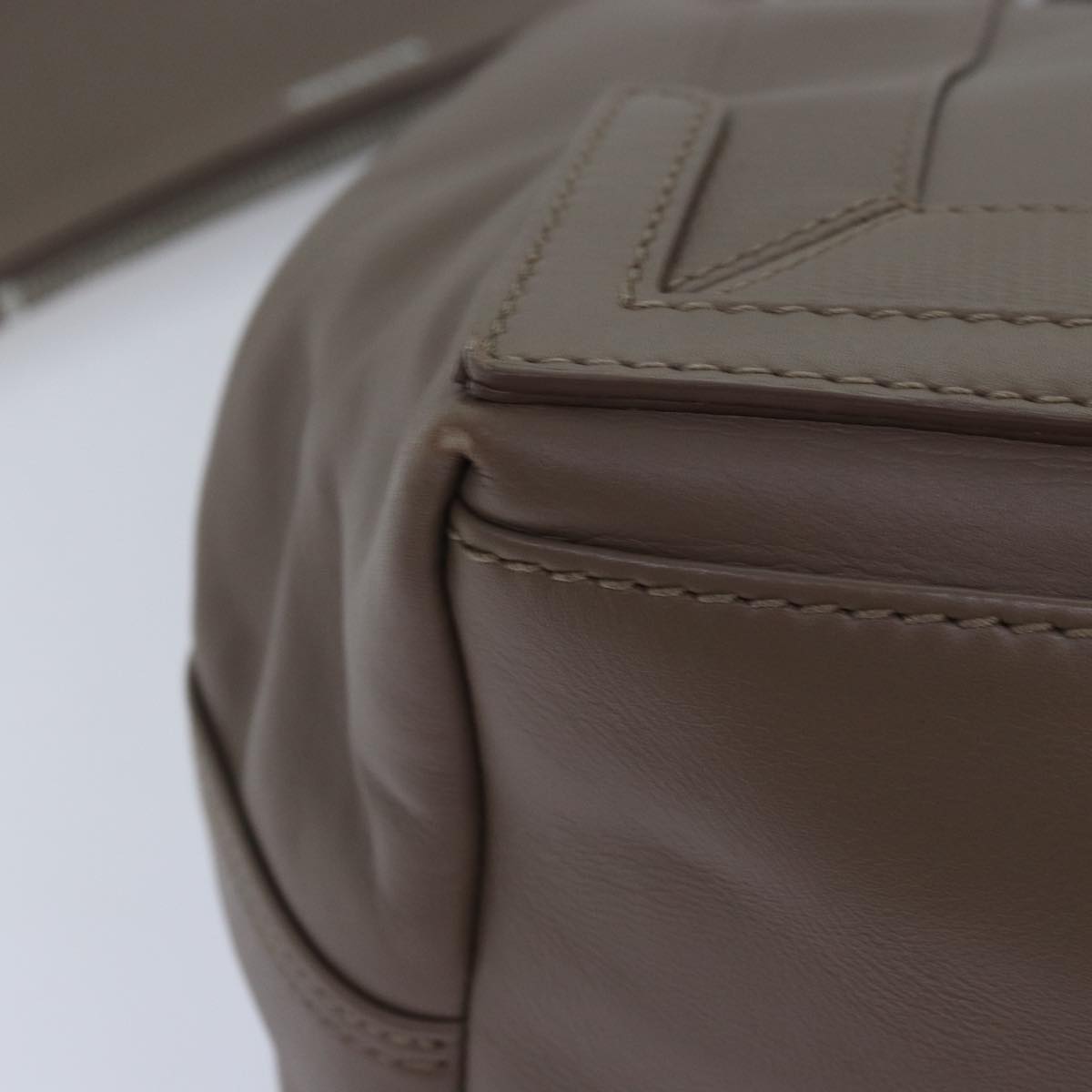 BALENCIAGA Cabas Hand Bag Leather Gray