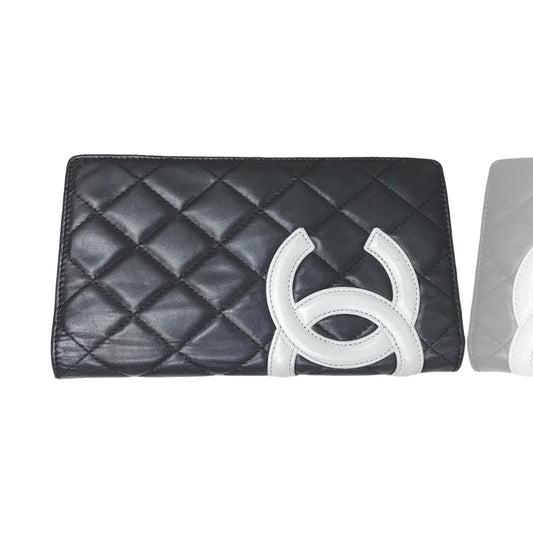 CHANEL CAMBON LAMBSKIN BIFOLD LONG WALLET