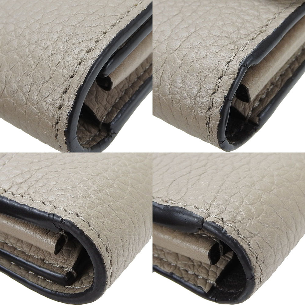 LOUIS VUITTON Long Wallet Purse M61249 leather beige Portefeuille Capsine Women Used Authentic