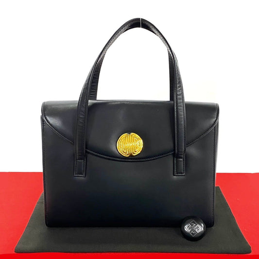 GIVENCHY Handbag leather black 4G Women Used Authentic
