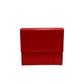Dior Bifold Wallet leather Red CD logo Metal Women Used Authentic