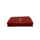 Dior Bifold Wallet leather Red CD logo Metal Women Used Authentic