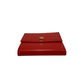 Dior Bifold Wallet leather Red CD logo Metal Women Used Authentic