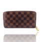 LOUIS VUITTON ZIPPY DAMIER EBENE LONG WALLET