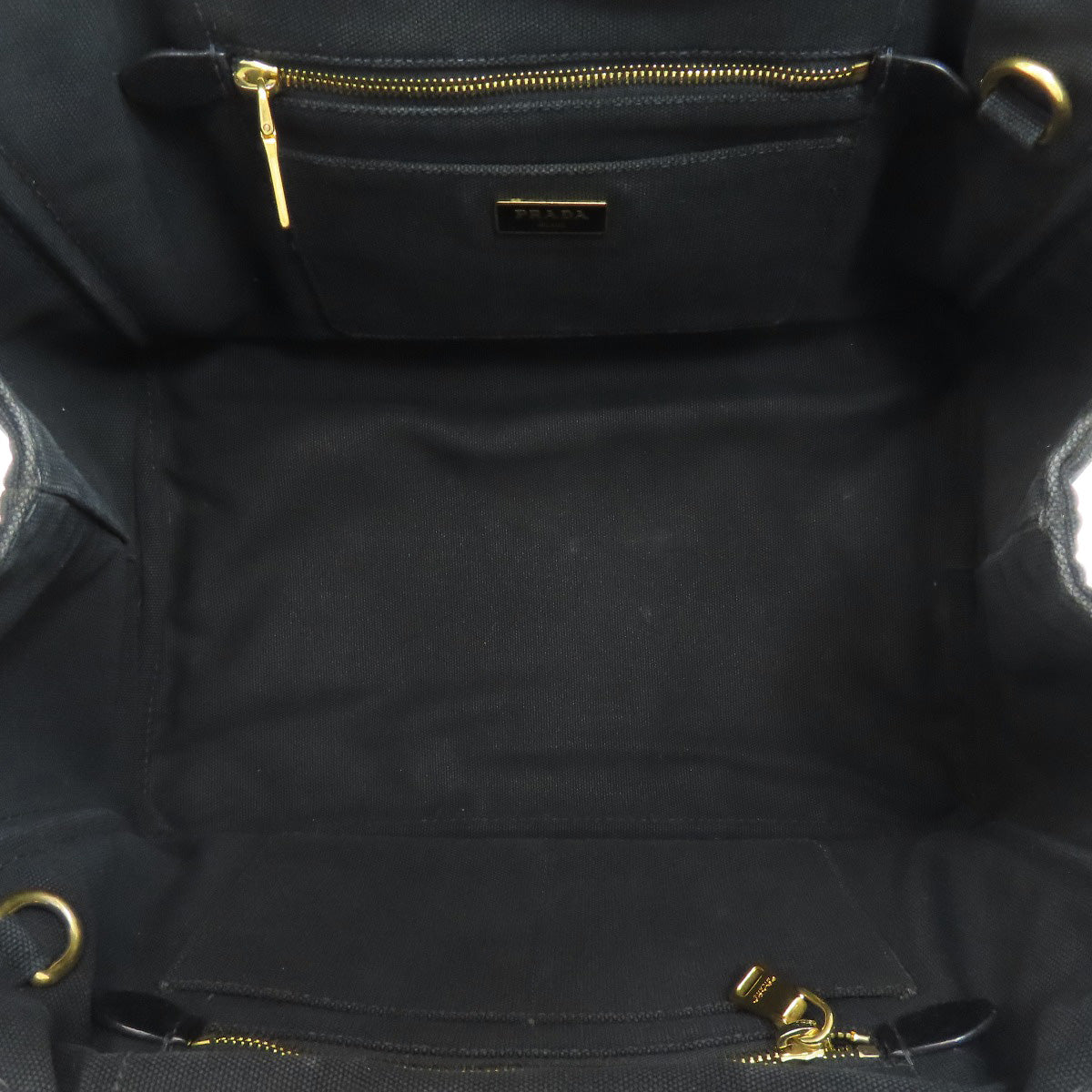 PRADA Tote Bag 1BG642 canvas black