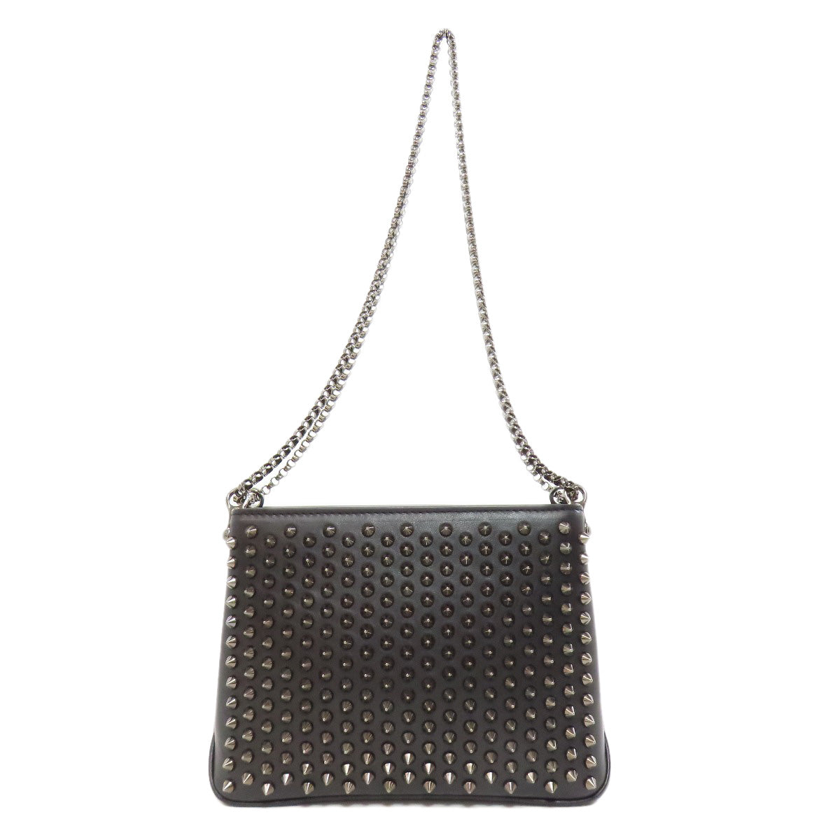 Christian Louboutin Shoulder Bag leather black spike